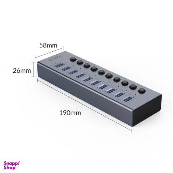 USB هاب 10 پورت اوریکو مدل BT2U3-10AB