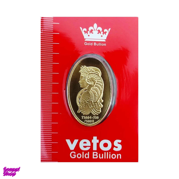 شمش طلا 18 عیار سین سان مدل ملکه