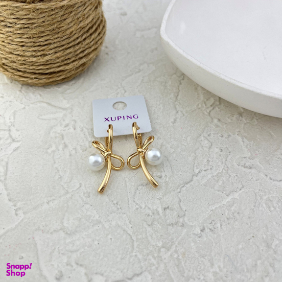 گوشواره زنانه ژوپینگ مدل پاپیون مروارید کد E6099