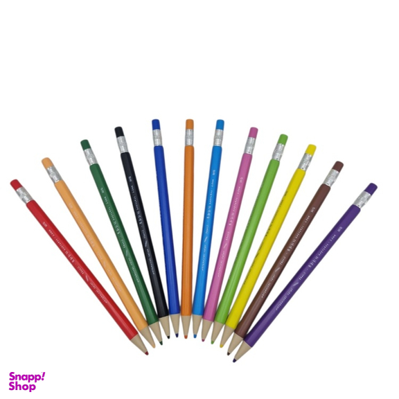 مداد رنگی نوکی 12 رنگ ام اند جی مدل اتودی کد 6901