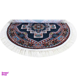 فرش ماشینی گرد مدل ناردون 101 رنگ سرمه‌ ای