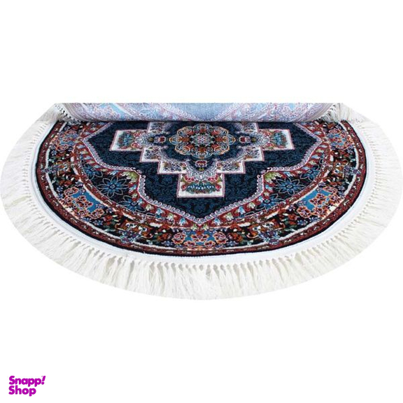 فرش ماشینی گرد مدل ناردون 101 رنگ سرمه ای