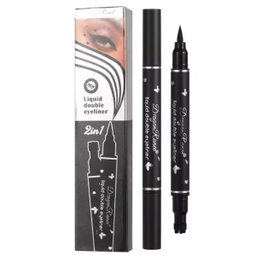 خط چشم ماژیکی دراگون رانی دوطرفه استامپی مدل گل رنگ مشکی