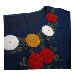 تیشرت زنانه کد 77543 رنگ سرمه ای