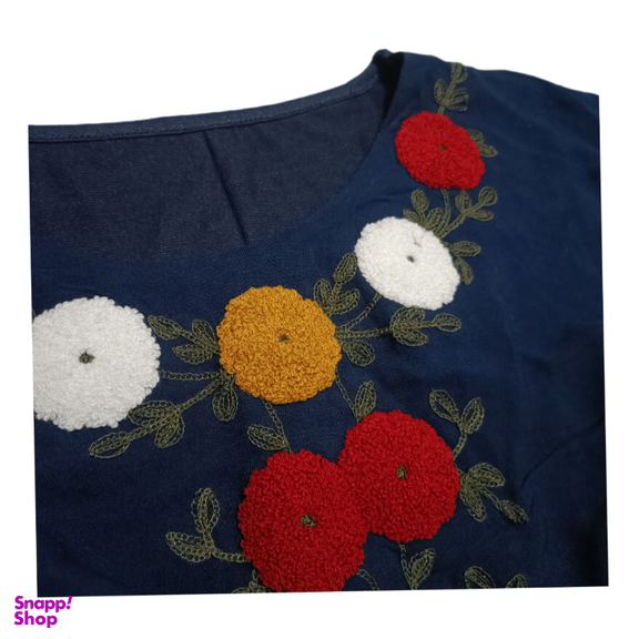 تیشرت زنانه کد 77543 رنگ سرمه ای