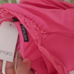 لباس خواب زنانه اسمارا مدل ساتن ابریشم کد 375 رنگ صورتی