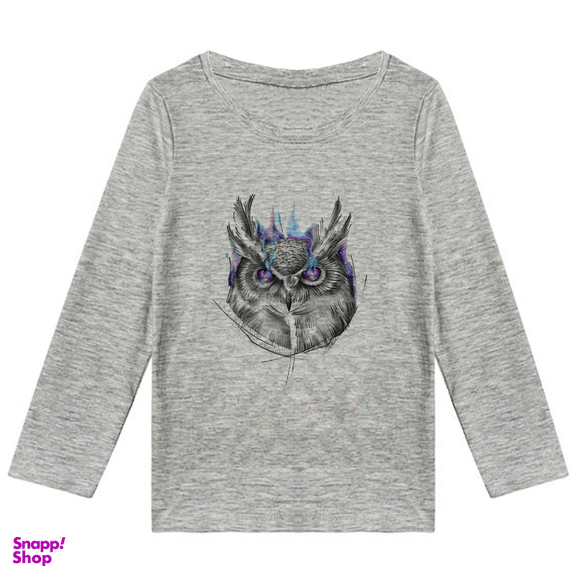 تیشرت آستین بلند پسرانه مدل جغد K116