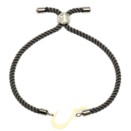 دستبند طلا 18 عیار دخترانه کرابو طرح س مدل Krd1517