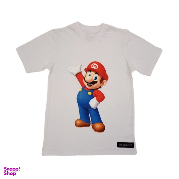 تیشرت پسرانه کیکمو طرح ماریو کد KMT-030502 رنگ سفید