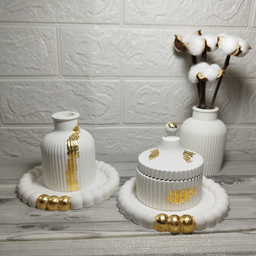 بشقاب بتنی مدل مرواریدی مجموعه 2 عددی