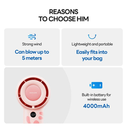 پنکه دستی ای آی سو لاو مدل F16 Pink Flower