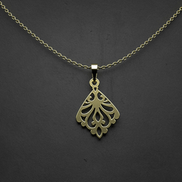 گردنبند طلا 18 عیار زنانه مدوپد مدل هندسی کد TT2-1-1223