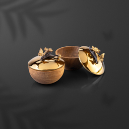 قندان گلدکیش مدل باتر فلای کد GK829828 مجموعه دو عددی