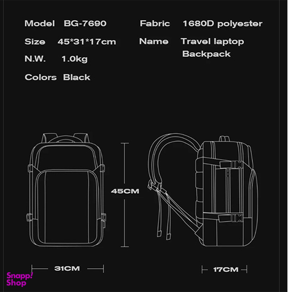 کوله پشتی لپ تاپ بنج مدل BN-7690 مناسب لپ تاپ تا 15.6 اینچی