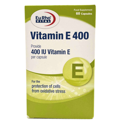 کپسول ویتامین E400 یورو ویتال بسته 60 عددی