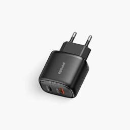 شارژر دیواری پرودو مدل Dual Output USB-C PD And USB-A QC