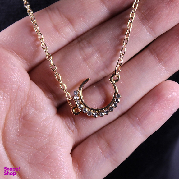 گردنبند زنانه طرح ماه و ستاره و الماس مدل آریا چند رج کد 08
