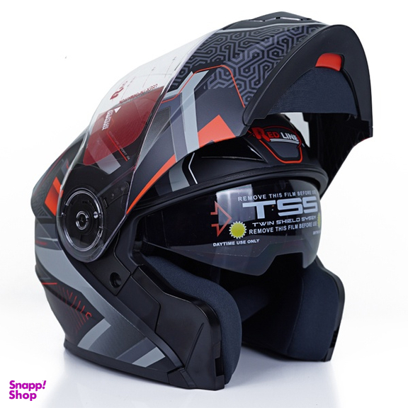 کلاه کاسکت ردلاین مدل فک متحرک عینک دار کد RD_939