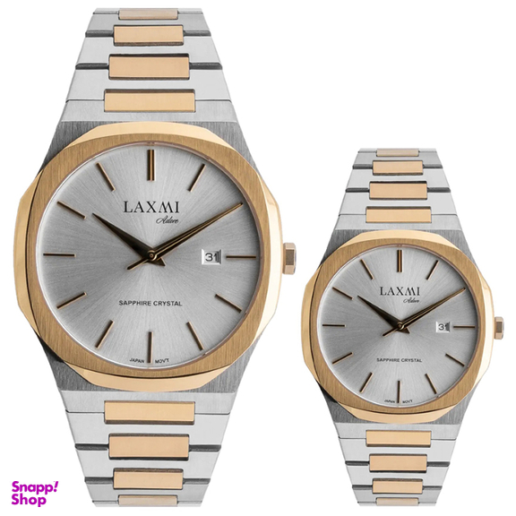 ست ساعت مچی عقربه ای زنانه و مردانه لاکسمی مدل 1-8558