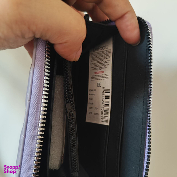 کیف پول زنانه دفکتو طرح دوخت قلبی برجسته