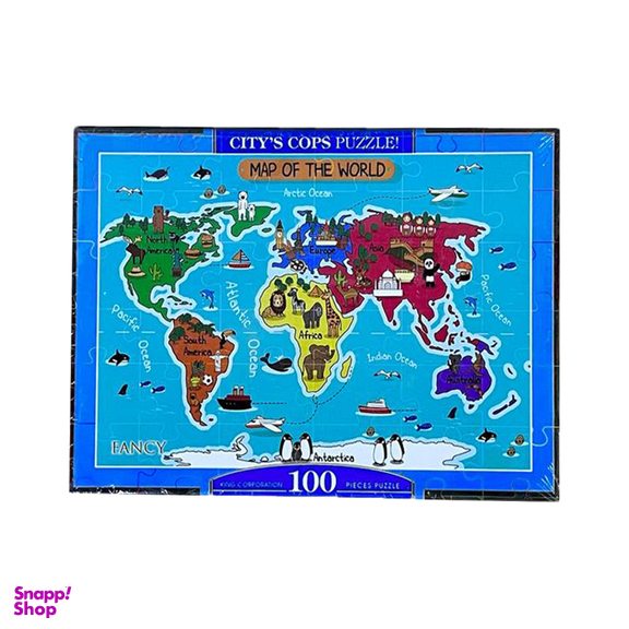 پازل 100 قطعه فنسی طرح کشورها