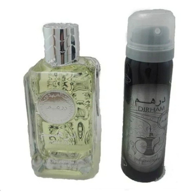 ادوپرفیوم ارض الزعفران مدل درهم حجم 100 میلی لیتر به همراه اسپری