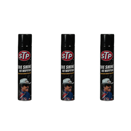 اسپری تمیز کننده لاستیک خودرو گازی اس تی پی مدل شاین کد 420867909 حجم 650 میلی لیتر بسته 3 عددی