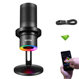 میکروفون رومیزی گودکس مدل Godox EM68 RGB Cardioid Condenser USB Microphone
