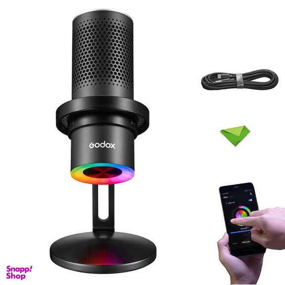 میکروفون رومیزی گودکس مدل Godox EM68 RGB Cardioid Condenser USB Microphone