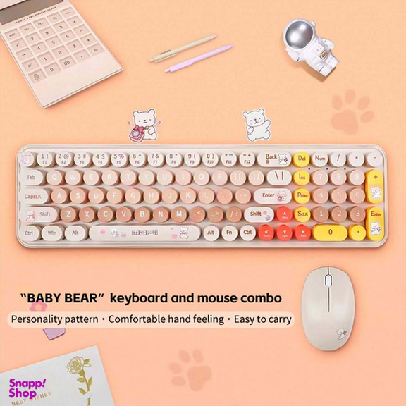 کیبورد و ماوس بی سیم مافی مدل Baby Bear