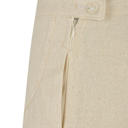 ست مانتو و شلوار زنانه اپلیکه مدل گندم رنگ کرم