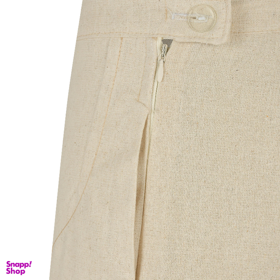 ست مانتو و شلوار زنانه اپلیکه مدل گندم رنگ کرم