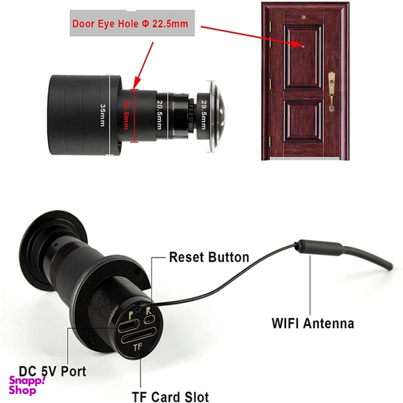 چشمی درب WiFi دیجیتال مدل DB-5000