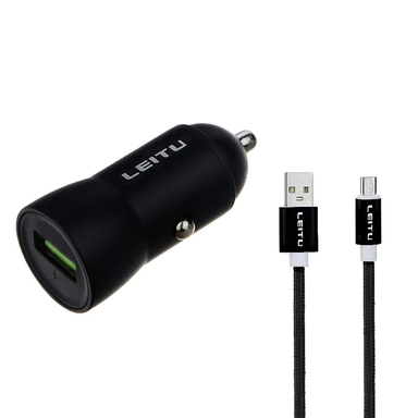 شارژر فندکی لیتو مدل LCC12 به همراه کابل MicroUSB