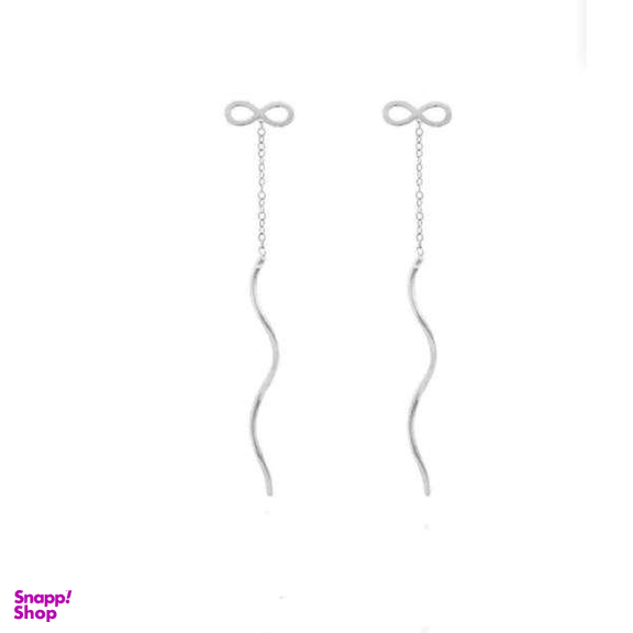 گوشواره نقره زنانه مدل کرلی بی نهایت کد 098