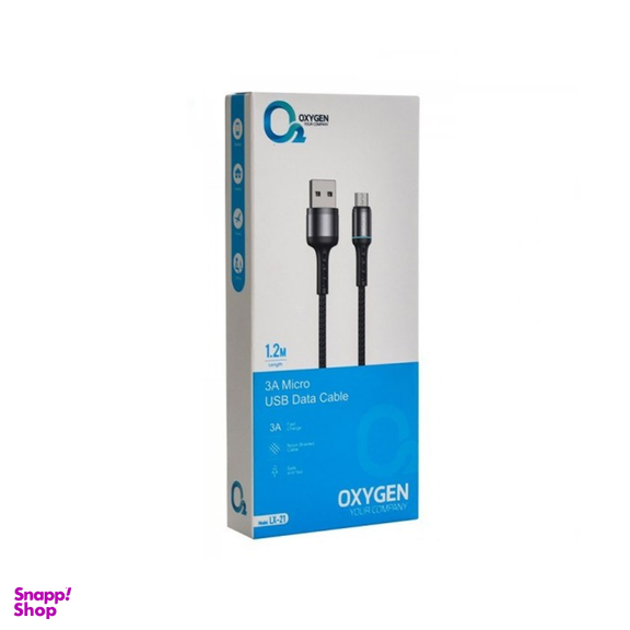 کابل شارژر USB به MicroUSB اکسیژن مدل LX21 طول 1.2 متر