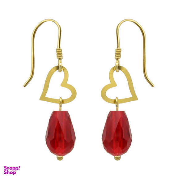 گوشواره طلا 18 عیار زنانه مانچو طرح قلب کد efgs012