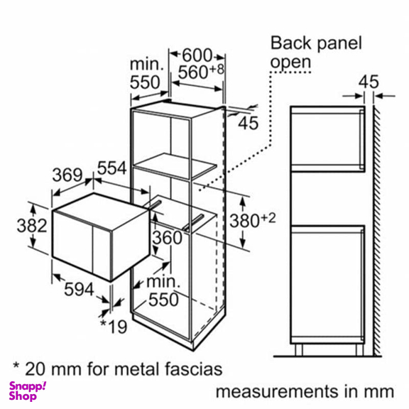 فر توکار بوش  مدل HBG6725S1I