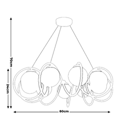 لوستر 9 شعله آرام مدل 811