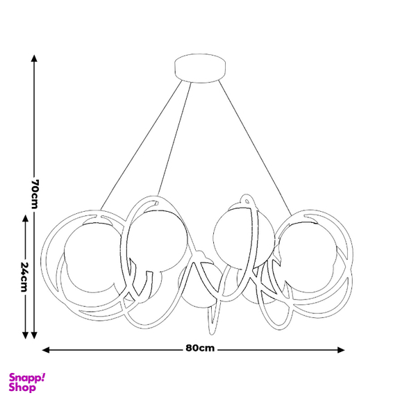 لوستر 9 شعله آرام مدل 811