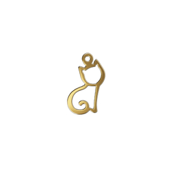 آویز گردنبند طلا 18 عیار زنانه مدوپد مدل گربه کد kc18680