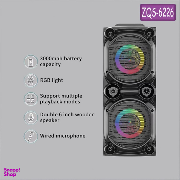 اسپیکر بلوتوثی قابل حمل مدل ZQS6226
