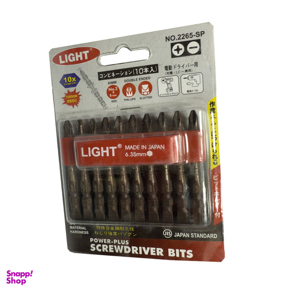 سری پیچ گوشتی دو سو چهار سو لایت مدل کوتاه کد SMT-LIGHT JAPAN-2265-SP بسته 10 عددی