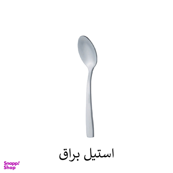 قاشق چای خوری ناب استیل مدل فلورانس ساتین بسته 6 عددی