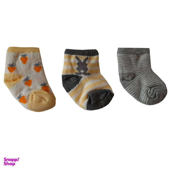 جوراب ساق کوتاه نوزادی لاندنی مدل 0210 بسته 3 عددی