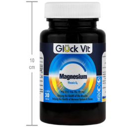 قرص منیزیم و ویتامین ب6 گلوک ویت بسته 30 عددی