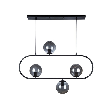 لوستر خطی آرام مدل 4 شعله حباب کروم کد 810