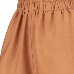 شلوارک زنانه سرژه مدل کمر کش جیب دار 229127 رنگ شتری