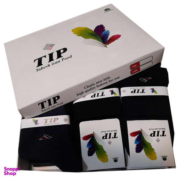 جوراب ساق بلند مردانه تابش ایران پود مدل سوپرپنبه کد SP.01 مجموعه 6 عددی