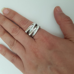 انگشتر زنانه وای اس ایکس طرح مربع کد 02